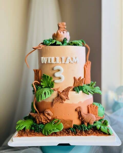 Dinosaur theme cake